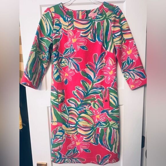 Vintage Lilly Pulitzer Charlene Dress Jungle Tumble Pomegranate - Picture 2 of 10
